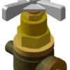 6GSC81-8 - Brass Angle Hose Valve