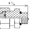 7859 - 1/4" Tube Socket Weld x 7/16"-20 Male Straight Thread - Image 3