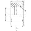 9006-16 - Tube Fittings - Nut, Union -9006 - Image 3