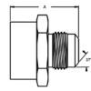 8640-12-12-SS - 8640 Series Female Sil-Braze Tube x 37º Male Flare Adapters - Image 2