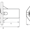 M24131 - Albin Bronze Stern Bearing Housings with Tube - Oval Flange - Image 2