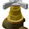 6GP80-4 - Brass Angle Hose Valve