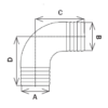 40EE25090 - Exhaust Connections - 90 Degree Elbows - Image 2