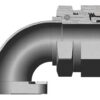 148-05210-12 - Medium Pressure TFE Flanged Hose Fittings - 90º Elbow, Flanged, Bent Tube