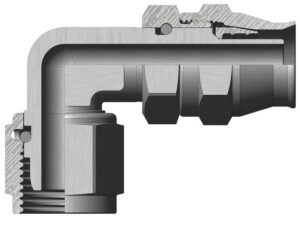 148-05218-08 - Medium Pressure TFE Flareless Hose Fittings - 90º Elbow, Flareless, Forged