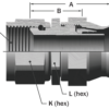 148-05200-3/-4 - Medium Pressure TFE Flared Hose Fittings - Straight, Flared - Image 2