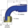 148-2090-20D - Medium Pressure Rubber Flareless Hose Fittings - 90º Elbow, Flareless - Image 2
