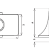00STBR225 - Bronze Stern Bearing Housings - Rectangular Flange - Image 2