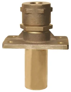 00RP138 - Bronze Rudder Ports - Inside Mount - Rectangular Flange